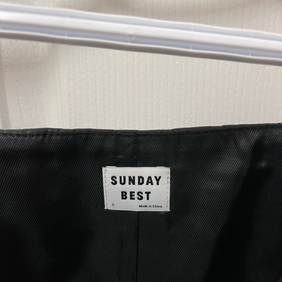 Aritzia Sunday Best faux leather mini skirt - Picture 3 of 3